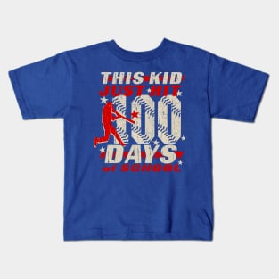 Kid's Baseball 100 Days of School Baseball Player Fan Kids T-Shirt
